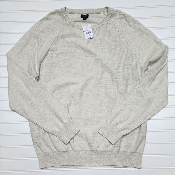 NWT J. Crew Men's Raglan Budded Crewneck Sweater - Picture 1 of 6